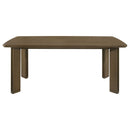 Crispin - 7 Piece Rectangular Dining Table Set With Upholstered Chairs - Brown by HouseOfZazla