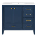 Elegant Vintage Bathroom Vanity With Sink and Soft Closing Drawers by HouseOfZazla