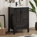 Retro Bathroom Vanity With Sink, Soft Closing Cabinet & Drawers by HouseOfZazla
