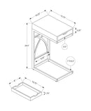 Accent Table, C-Shaped Glossy Contemporary & Modern - White by HouseOfZazla