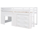Loft Bed With Cabinet And Shelf