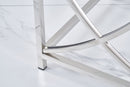 3 Pieces Silver Square Nesting Glass End Tables- Small Coffee Table Set- Stainless Steel Small Coffee Tables with Clear Tempered Glass- 18" Modern Minimalist Side Table for Living Room (Curve)