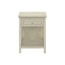 Accent End Table, 2 Tier, Storage Drawer, Transitional Style