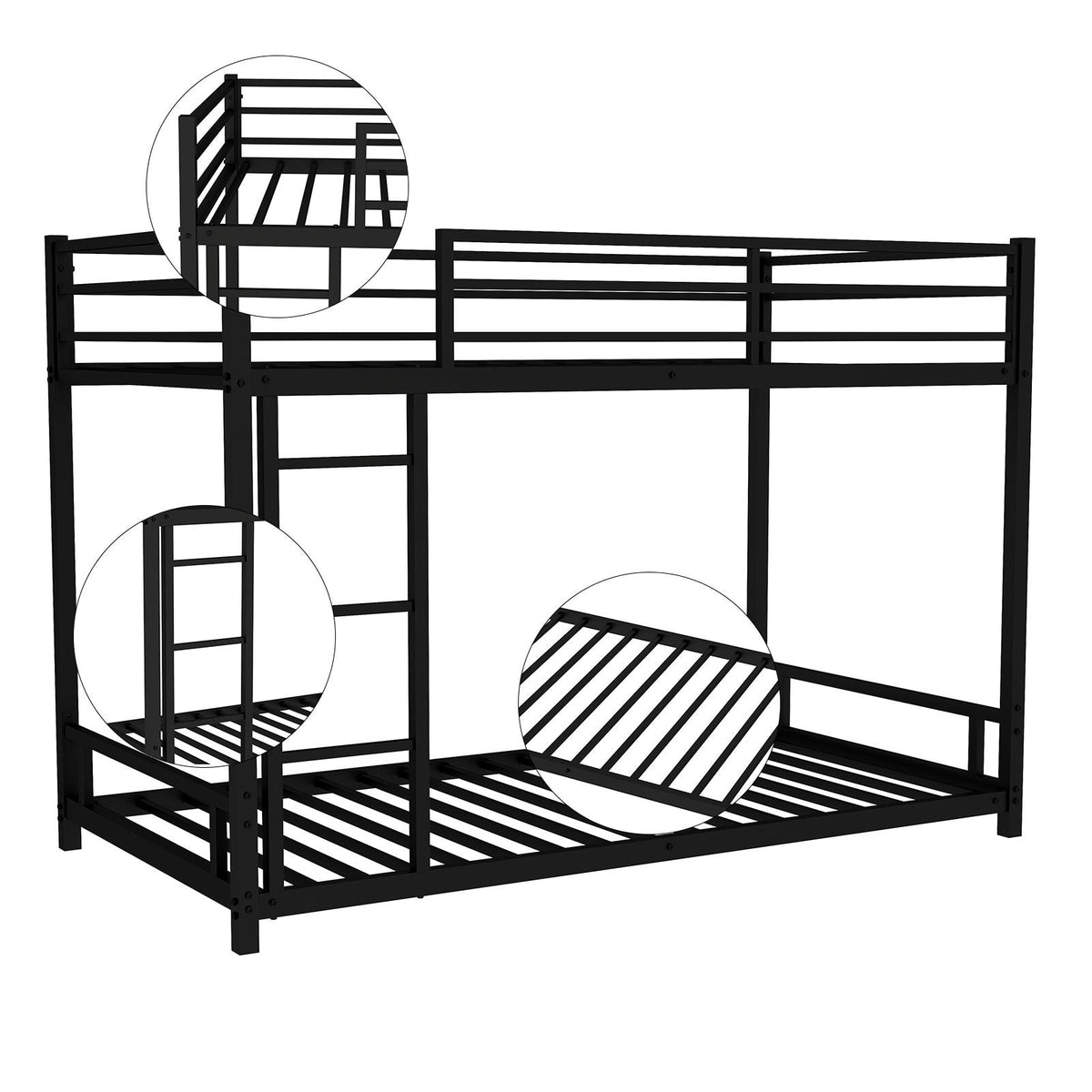 Bunk Bed With Noise Reduction And Safety Guardrail, photo 13 of 22