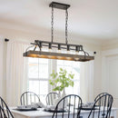 34-Inch Black and Gold Vintage Pendant Light