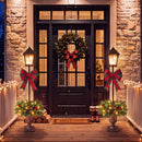 2 Pack Pre-Lit Christmas Lamp Post Decor