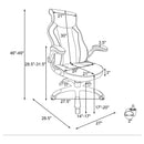 Adjustable Height Office Chair With Ergonomic Design And Swivel Mechanism - Black