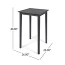 Outdoor Minimalist Acacia Wood Square Bar Table by HouseOfZazla