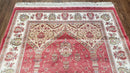 4 x 6 Silk Carpet Red, Traditional Oriental Rug 4x6, Flower Vase Columns, Turkish Rug New, High Quality, Bamboo Silk, Area Rug