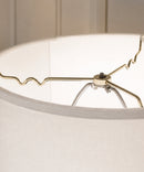 14"W x 10"H White Linen Drum Lampshade