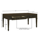 Fluted 2 Drawer Coffee Table - Brown