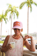 Queso and Margs - Pink Foam Trucker Hat