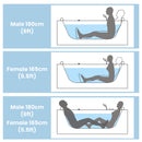Nuvia Serenity 59-Inch 2-Person Acrylic Corner Whirlpool 16-Jet Hydro Massage Bathtub With Heater Rainbow Light (SAK12058)