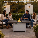59-Inch 50K BTU Propane Fire Pit Table With Extendable Top (SAK71253)