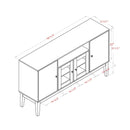 59" Wide 4-Door Buffet Cabinet TV Console Table