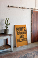 Boots Bourbon and Boldness Wall Art