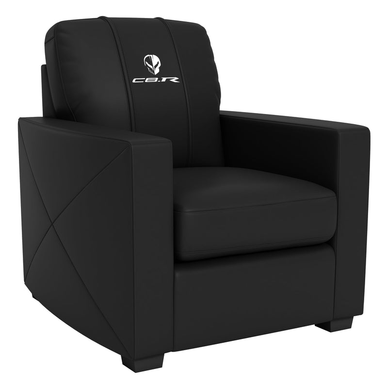 Silver Club Chair with C8R Jake White Logo