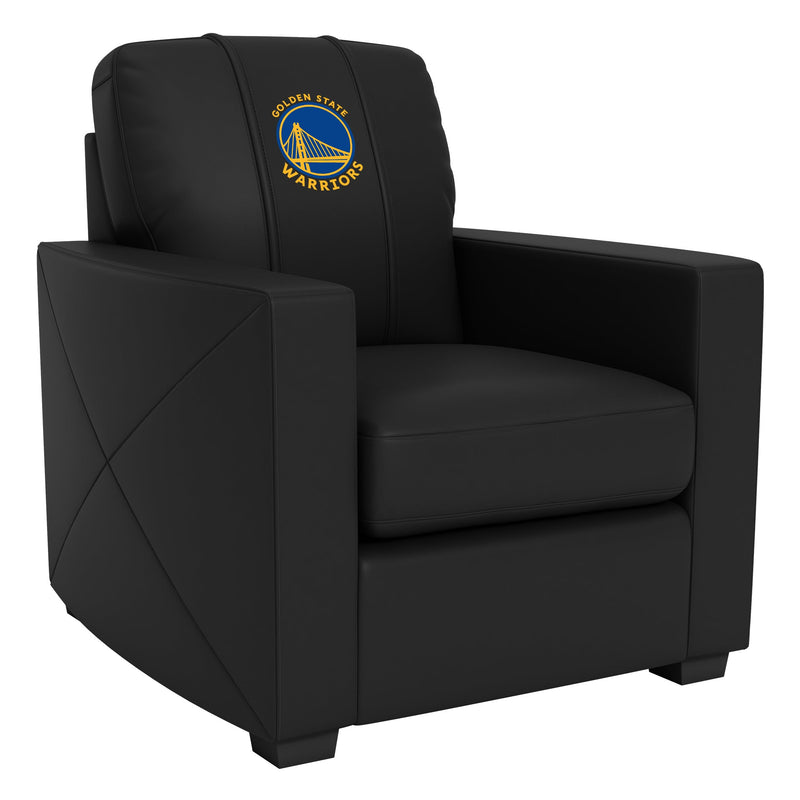 Silver Club Chair with Golden State Warriors Global Logo