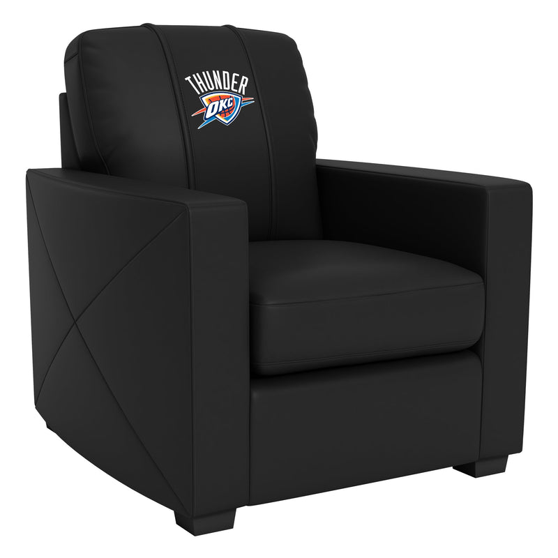 Silver Club Chair with Oklahoma City Thunder Logo