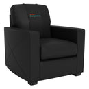 Silver Club Chair with  Miami Dolphins Secondary Logo