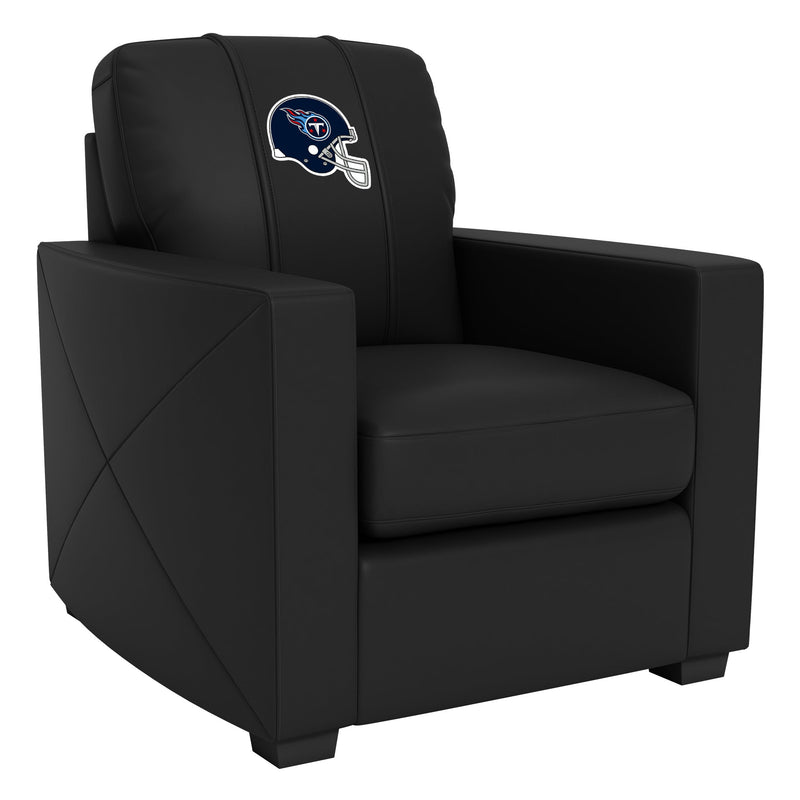 Silver Club Chair with  Tennessee Titans Helmet Logo