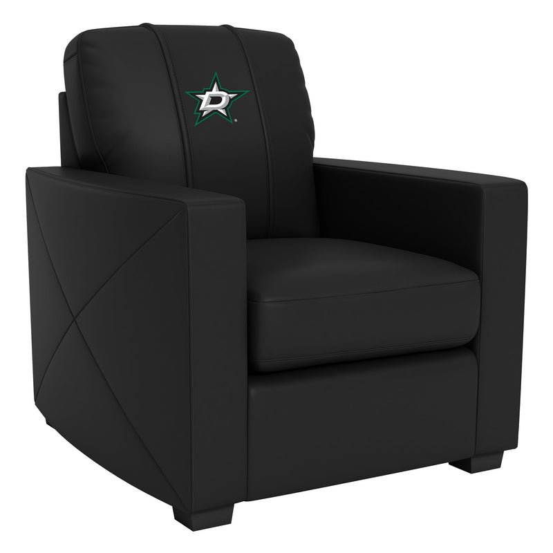 Silver Club Chair with Dallas Stars Logo