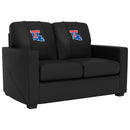 Silver Loveseat with Louisiana Tech Bulldogs Logo