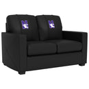 Silver Loveseat with Northwestern Wildcats Logo