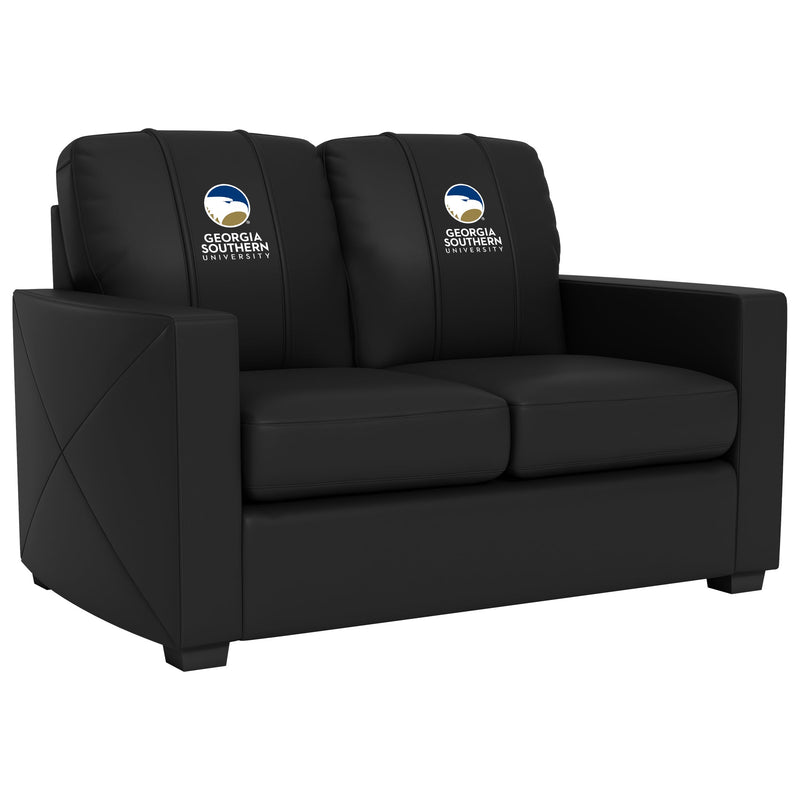 Silver Loveseat with Georgia Southern University Logo