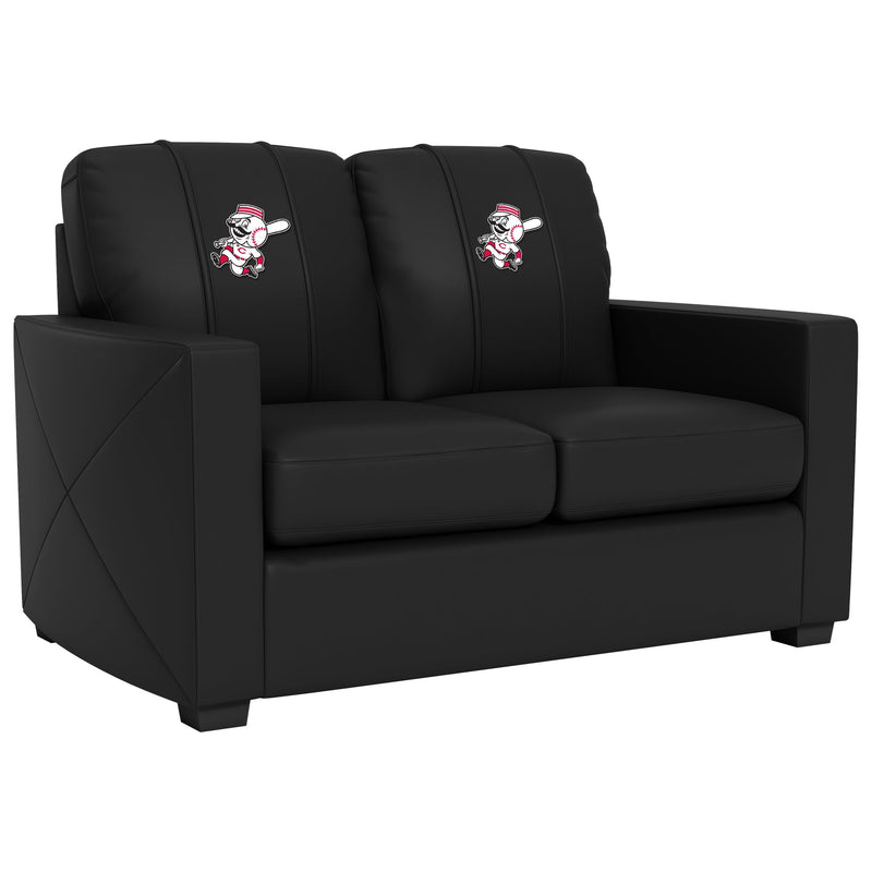 Silver Loveseat with Cincinnati Reds Secondary