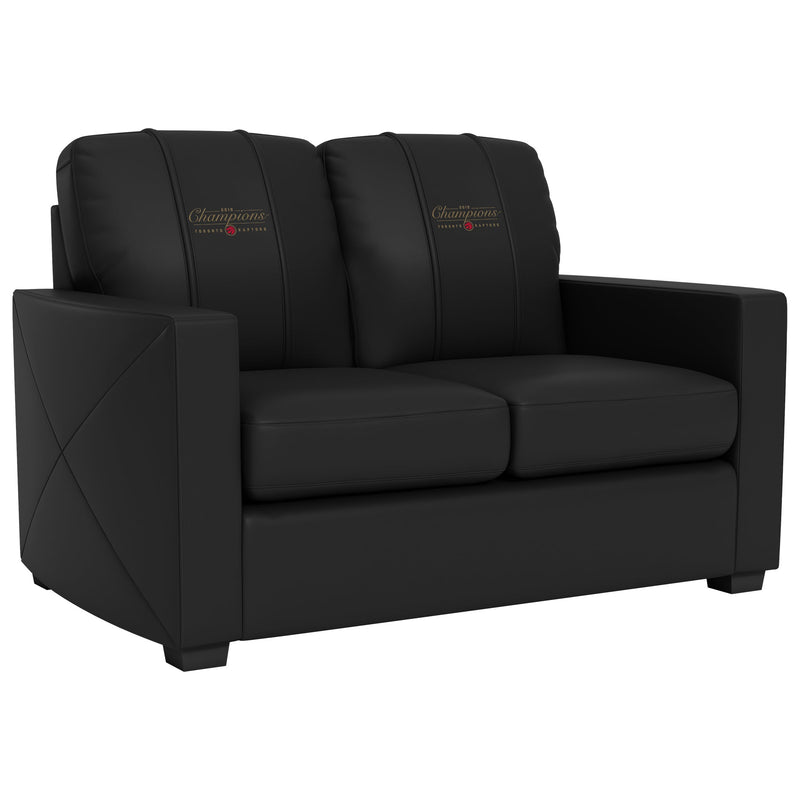 Silver Loveseat with Toronto Raptors Alternate 2019 Champions Logo