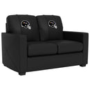 Silver Loveseat with Baltimore Ravens Helmet Logo