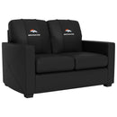 Silver Loveseat with  Denver Broncos Secondary Logo