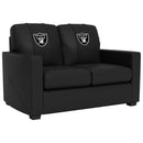 Silver Loveseat with  Las Vegas Raiders Primary Logo