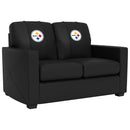 Silver Loveseat with  Pittsburgh Steelers Primary Logo