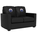Silver Loveseat with Edmonton Oilers Logo