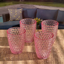 Leading Ware Diamond Cut Acrylic Glasses Drinking (Set of 4) by HouseOfZazla