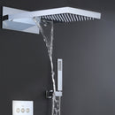 2-Spray Patterns Wall Mount Dual Shower Heads And Handheld Shower With Pressure Balance Valve in Chrome