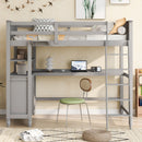 Loft Bed With Drawers With Desk And Shelves by HouseOfZazla