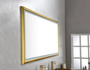 48 in. W x 30 in. H Oversized Rectangular Gold Framed LED Mirror Anti-Fog Dimmable Wall Mount Bathroom Vanity Mirror Wall Mirror Kit For Gym And Dance Studio