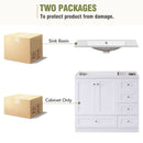 Shaker Free Standing Bathroom Vanity Cabinet With Sink, Soft Close Drawers, Soft Close Doors by HouseOfZazla