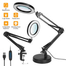Magnifier Desk Lamp with Adjustable Arm Clamp by LJGDeals