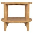 Camillo 2-piece Round Coffee and End Table Set Maple