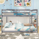 Full Over Full Bunk Bed Low-to-ground Bunk Bed by LJGDeals
