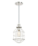 7.5"W Daudin 1-Light Pendant Polished Nickel