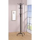 Coat Rack With 3 Tier Hooks For Entryway - Black by HouseOfZazla