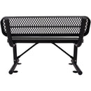 6' Outdoor Steel Bench With Backrest by HouseOfZazla