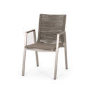 Outdoor Modern Aluminum Dining Chair Set With Rope Sea (Set of 2) by HouseOfZazla