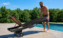 K&K 80'' Patio Wicker Chaise Lounge Chairs Set of 2 by HouseOfZazla