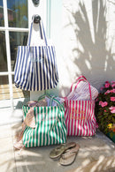 Harbor Canvas Striped Tote